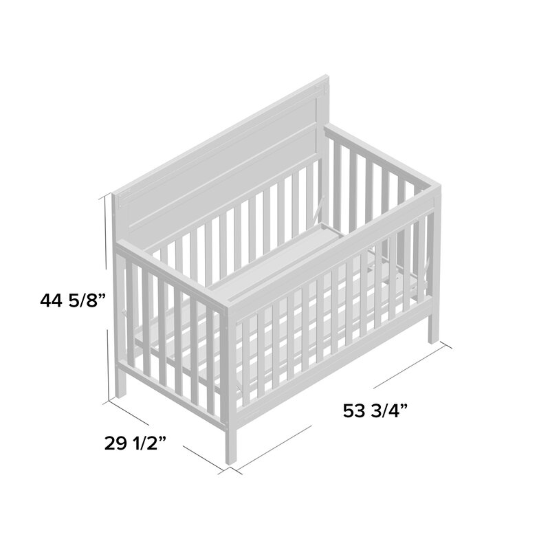 Fisher price paxton convertible store crib in vintage grey